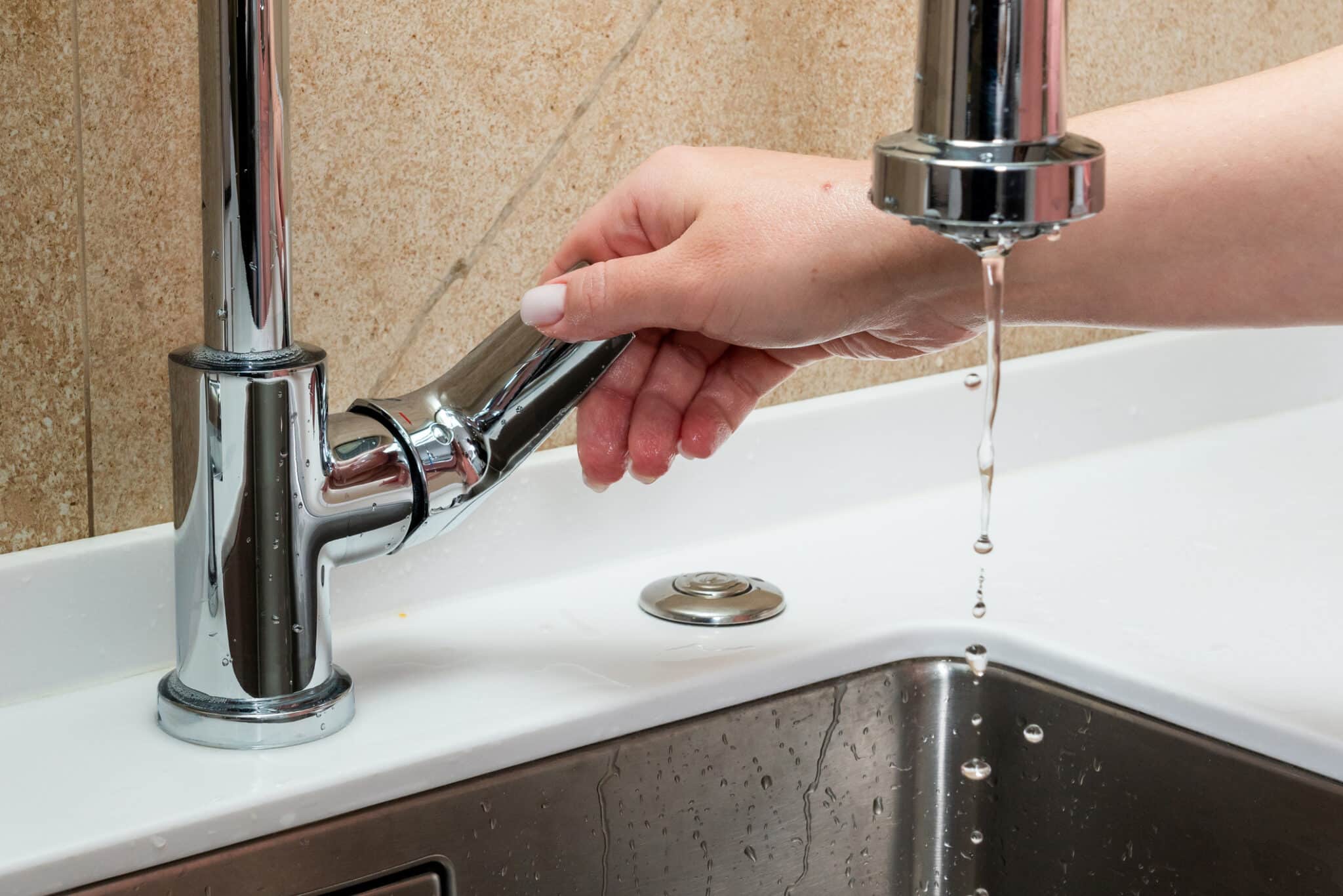 Pipes turn on faucet drips.