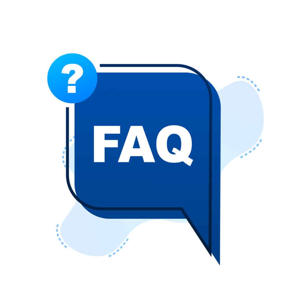 Frequently asked questions FAQ banner. Speech bubble with text FAQ. FAQs for Plumbing Service In Conway, SC