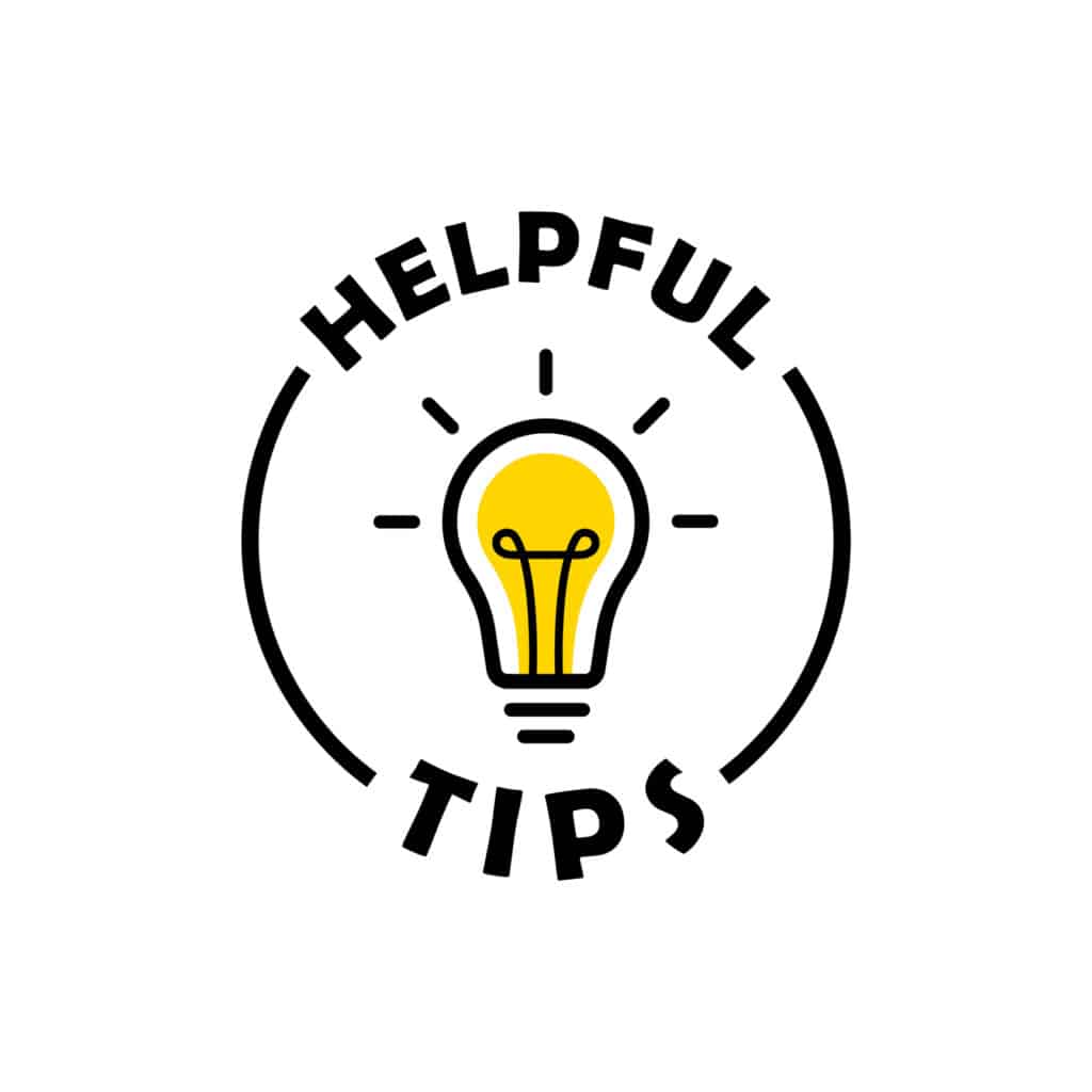 Helpful tips circle message bubble with light bulb emblem. Tips for Maintaining Your Home Plumbing